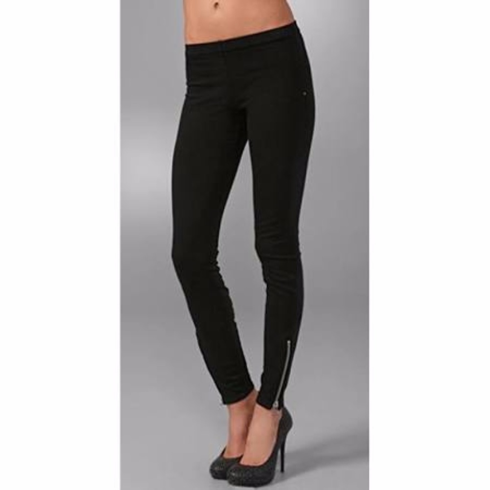 Joe's Jeans Black Denim Jeggings with Ankle Zipper